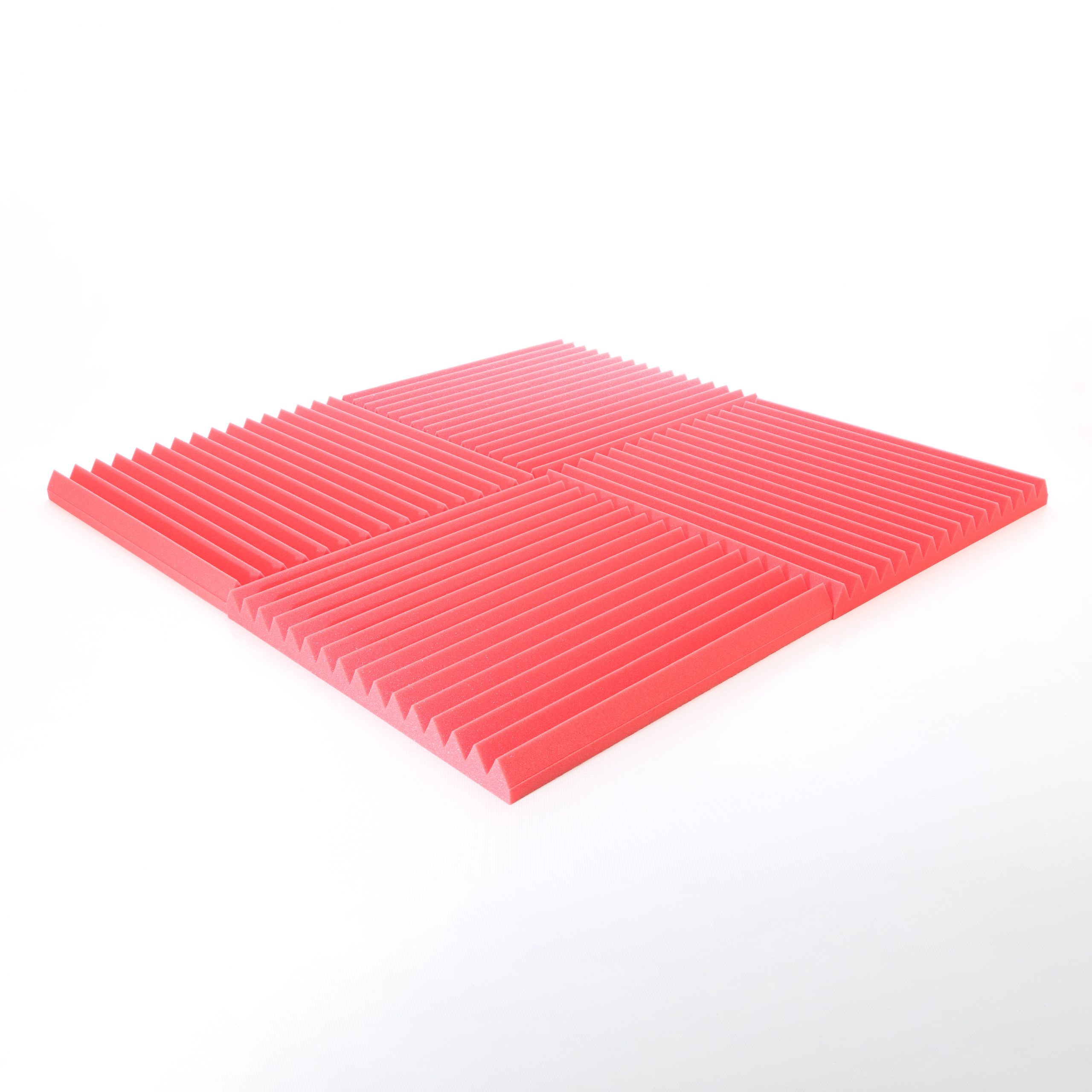 Large Red Wedge Foam Panels